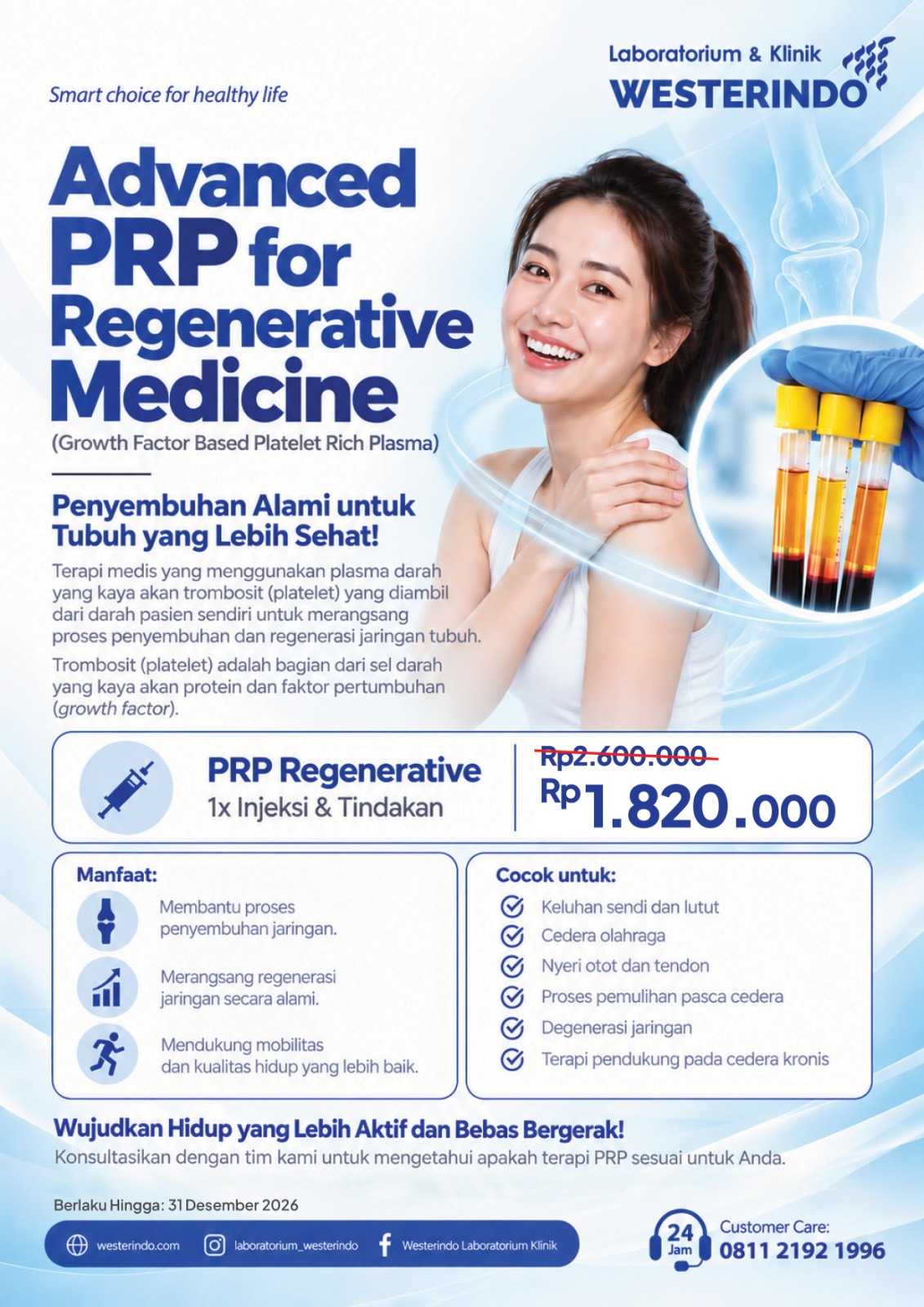 Advanced PRP untuk Regenerative Medicine: Mendukung Pemulihan Jaringan dan Mobilitas Tubuh
